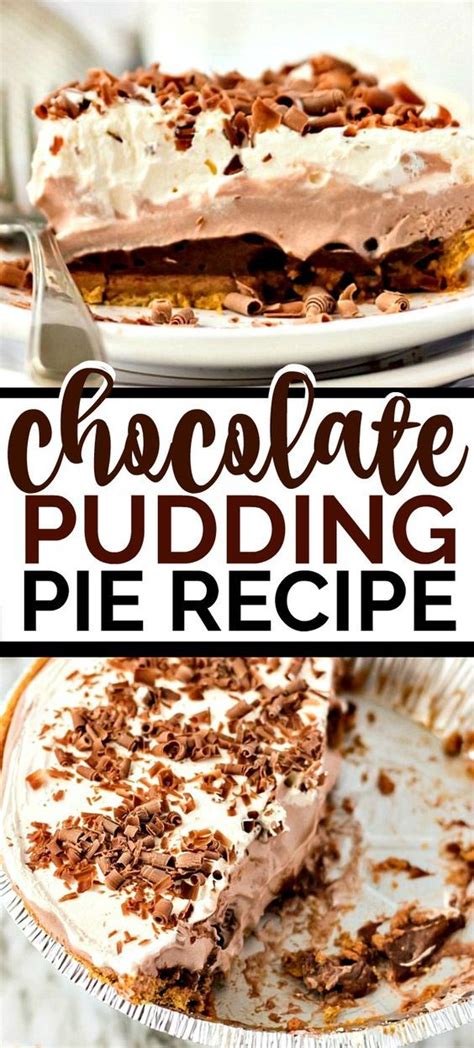 When It Comes To No Bake Desserts Chocolate Pudding Pie Is The Best This Famous Pudding Pie Is
