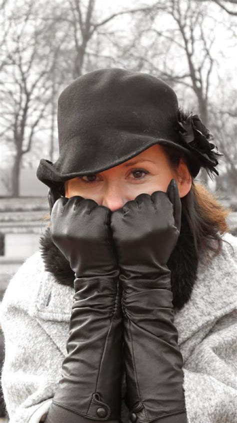 Long Leather Gloves Fall Winter Fashion Leather Gloves Gloves
