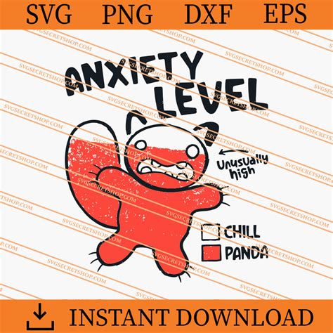 Anxiety Level Panda Svg Anxiety Level Svg Panda Svg Svg Secret Shop