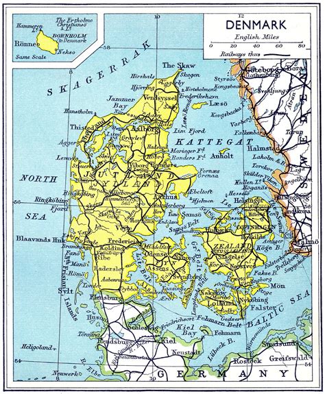 Denmark Geographical Maps Of Denmark