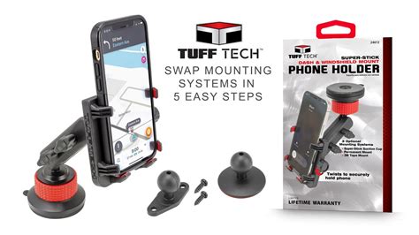 Tuff Tech Super Stick Phone Holder Mounting Instructions Youtube