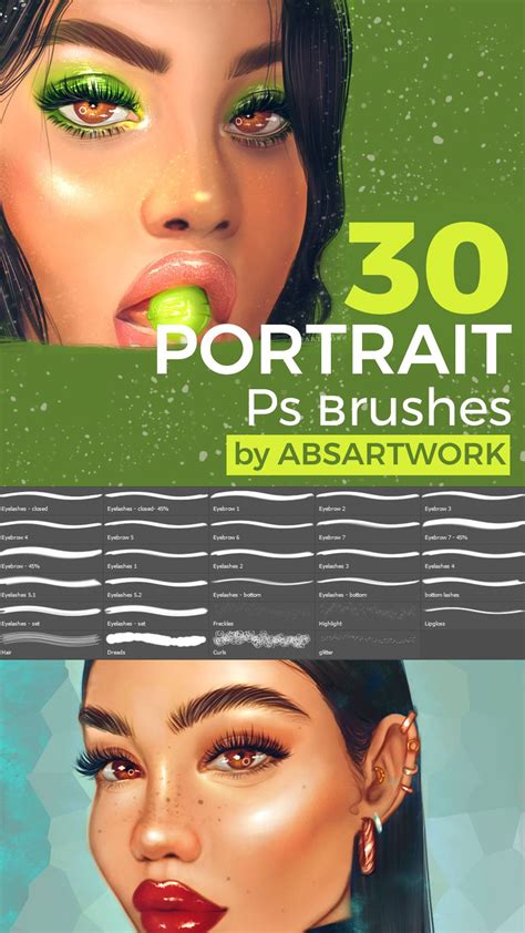 30 Digital Painting Portrait Ps Brushes By Absartwork Artofit