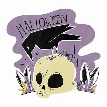 Skull Spooky Bird Vector Halloween Clipart Shirt