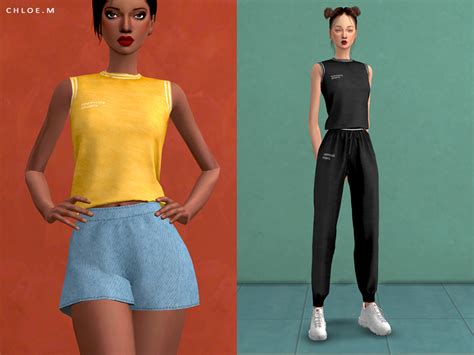 The Sims Resource Chloem Sports Crop Top