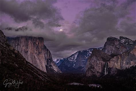 Moonrise And Clouds Tunnel View Yosemite Eloquent Images By Gary Hart