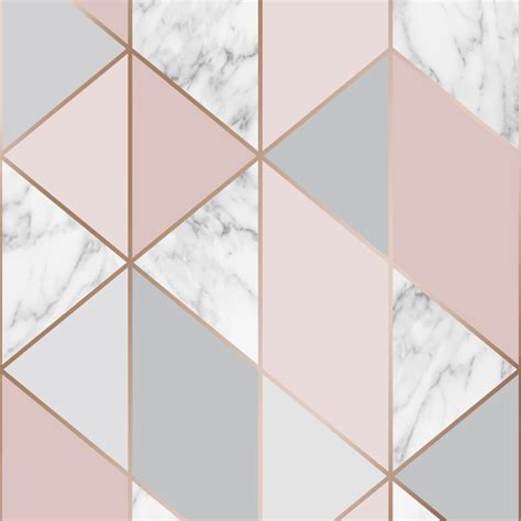 Sublime Marble Geo Blush Stripe Geometric Marble Effect Wallpaper 106503