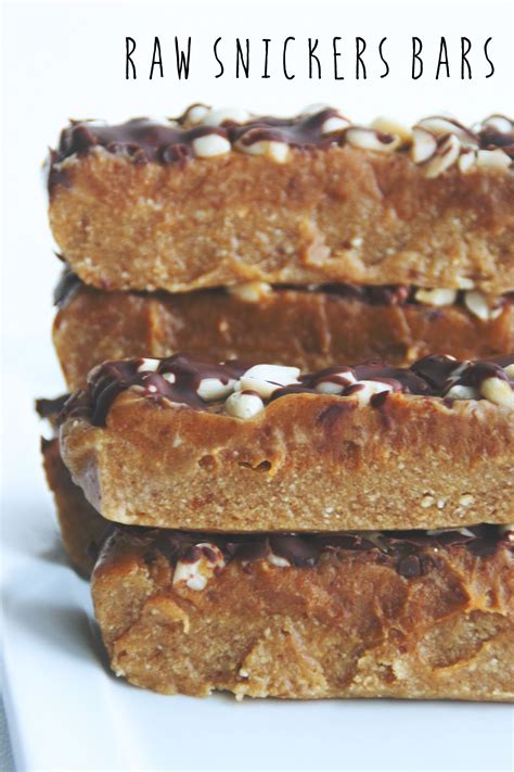 Healthy Snickers Bars Raw Vegan Gluten Free Refined Sugar Free