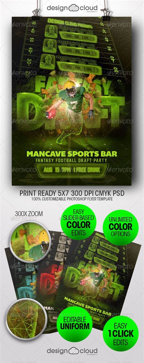 Kickoff the 2021 nfl draft with panini instant draft night cards! Fantasy Football Draft Party Flyer Template | Fantasy ...
