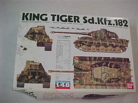 GERMAN WWII KING Tiger Tank Model 1 48 Scale Sd Kfz 182 BANDAI NO