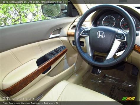 2008 Honda Accord Ex L V6 Sedan In White Diamond Pearl Photo No