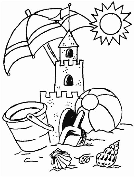 Sand Castle Coloring Page At Getcolorings Free Printable The