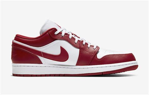 Nike Jordan 1 Low Red White 553558 611 Where To Buy Fastsole
