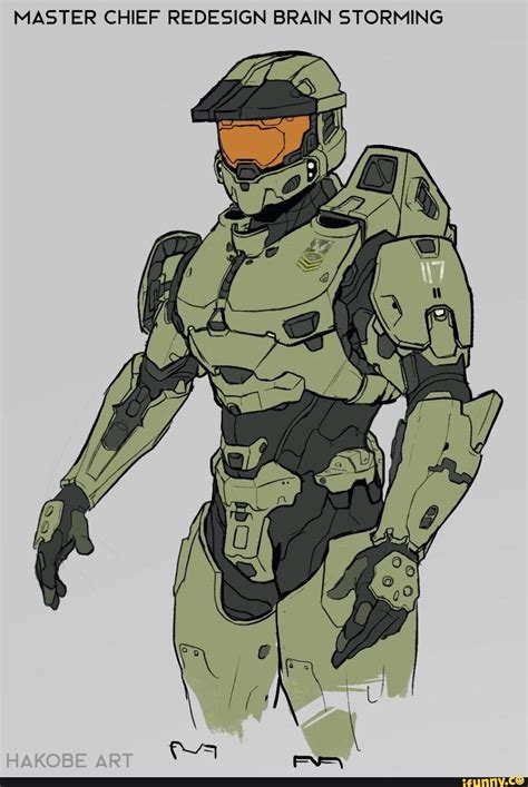 A Drawing Of A Man In Armor With The Words Master Chief Design Brain