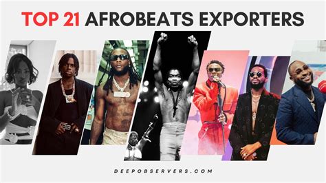 Top 21 Afrobeats Artists Who Exported Afrobeats To The World Youtube