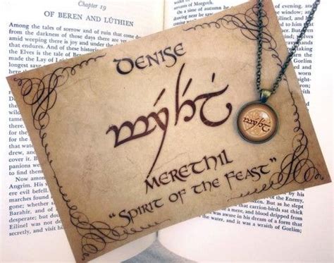 Elvish Name Translation Necklace Sindarin Elvish Sell Handmade