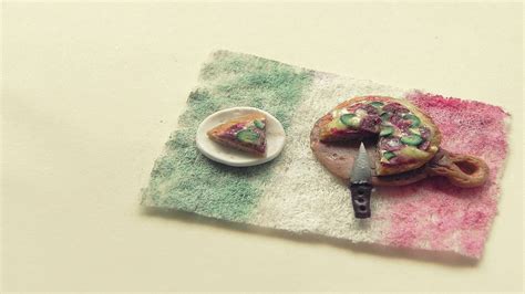 Miniature Pizza Tutorial Polymer Clay Youtube