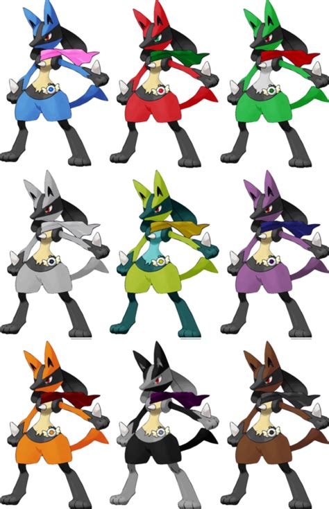 Download Alternate Costumes Lucario Pokemon Lucario Png Image With