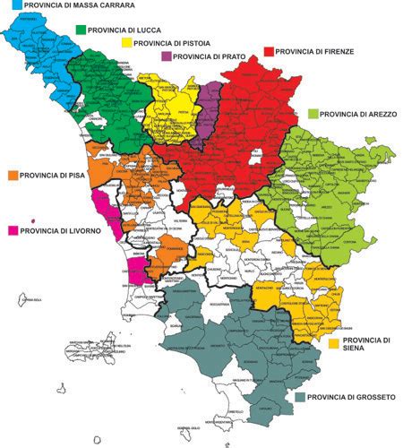 Province Toscana Cartina