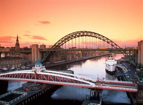 Tyne Bridge And Swing Bridge Newcastle Upon Tyne United Kingdom