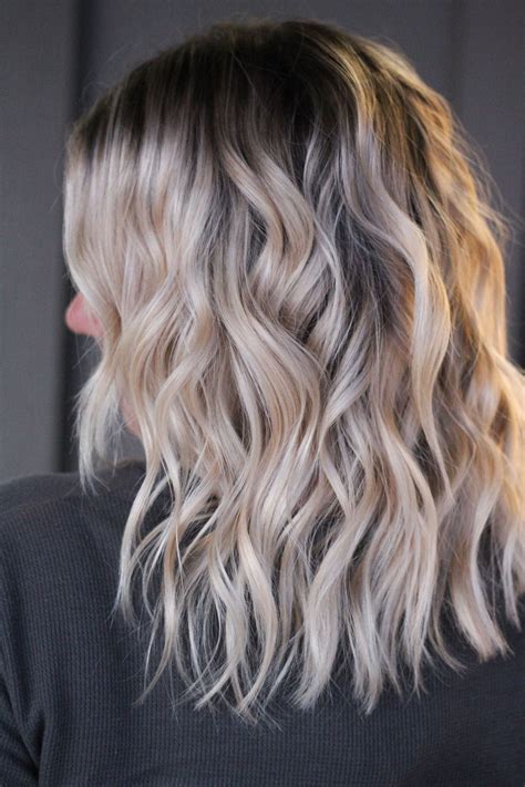 Platinum Ice Balayage With A Beautiful Root Smudge Instagram