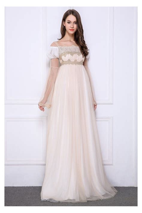 Lolita Nude Empire Lace Long Formal Gown CK SheProm Com