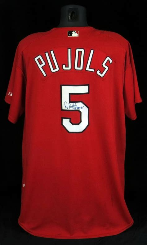 Albert Pujols Autographed Signed 2001 Roy Game Used St Louis Cardinals