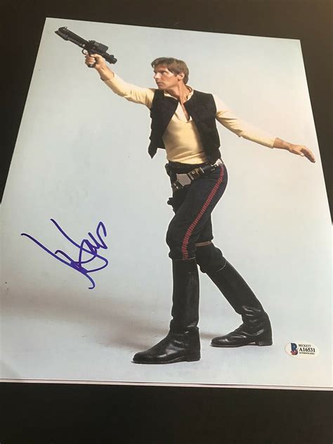 Harrison Ford Signed Autograph 11x14 Photo Hans Solo Star Wars Beckett