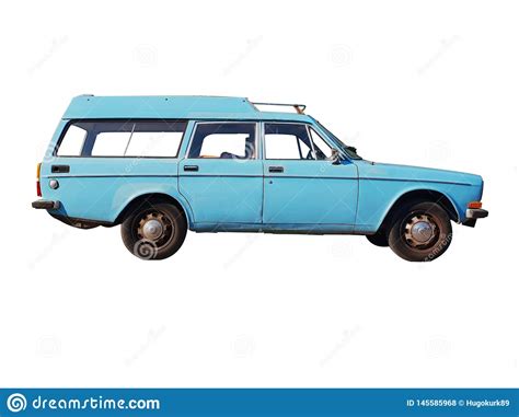 Classic Blue Car Isolated Stock Photo Image Of Vehicle 145585968