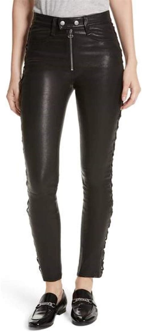 brandme women s leather pant genuine lambskin skinny slim fit leather pants mp014 at amazon