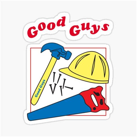 Good Guys Childs Play Chucky Killer Doll Construction Sticker