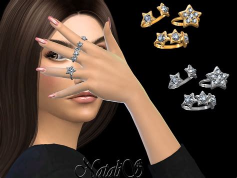 Natalisdiamond Star Ring Set The Sims 4 Catalog