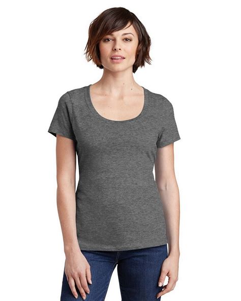 District Made Dm106l Ladies Perfect Weight Scoop Tee