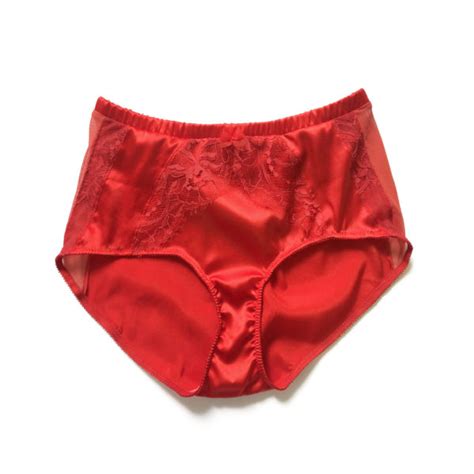 Red Silk And Lace Panties Red Lace Panties Lace Brief Red Lingerie