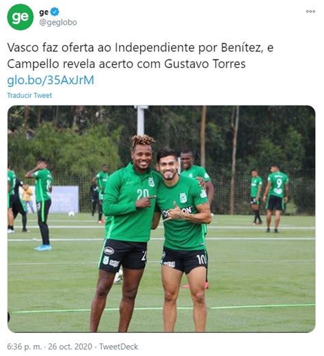 Parece que la novela de gustavo torres con atlético nacional llega a su fin. Novedades de Gustavo Torres, Atlético Nacional y Vasco da Gama