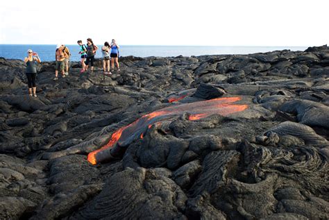 Lava Flow In Hawaiis Volcanoes National Park