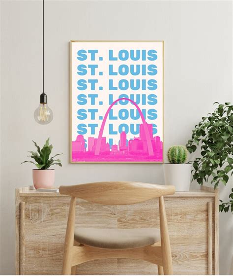 St Louis Wall Art St Louis Print St Louis Skyline St Etsy