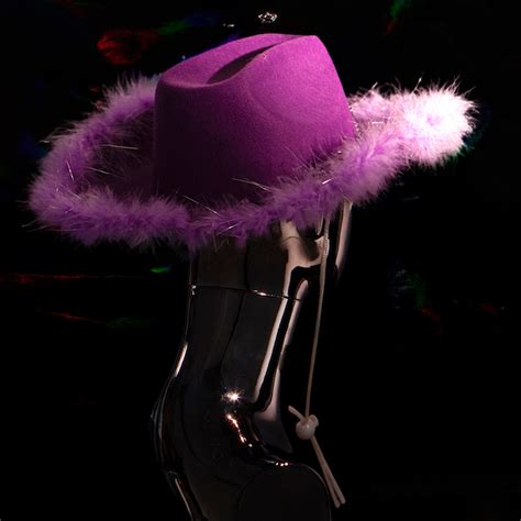 Led Premium Cowboy Hat Purple Led Cowboy Hat