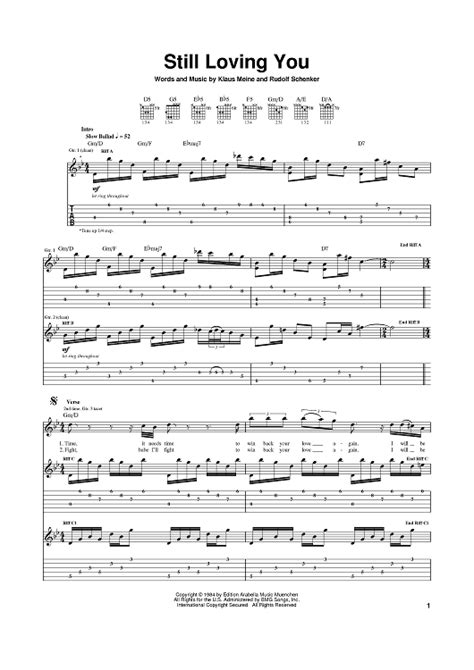 still loving you sheet music by the scorpions for guitar tab sheet music now