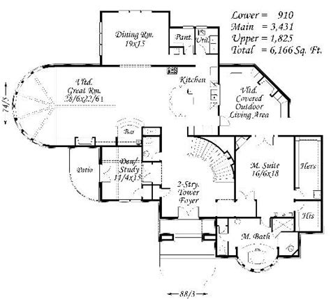 Luxury House Plans Home Design M 6166