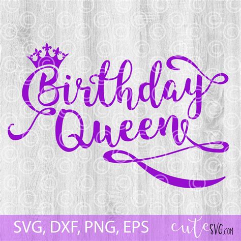 Birthday Queen With Crown Svg Dad Of The Birthday Queen Svg Birthday