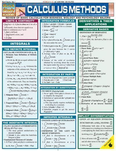 Calculus Integrals Reference Sheet With Formulas Eeweb Kulturaupice
