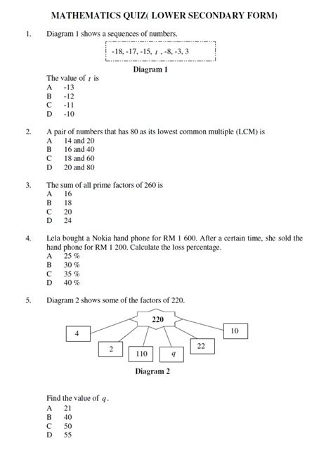 Report latihan ictl tingkatan 2. Latihan Matematik Tingkatan 1 Kssm Bab 1