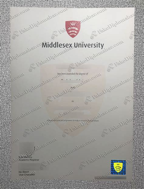 Buy 100 Copy Fake Middlesex University Diplomatranscript Online