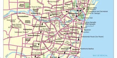 Chidambaram is a pilgrimage town in tamil nadu. Chennai road map - Road map of Chennai city (Tamil Nadu - India)