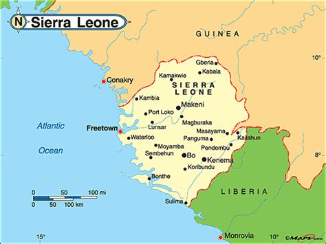 Sierra Leone Map World Takvim Kalender Hd