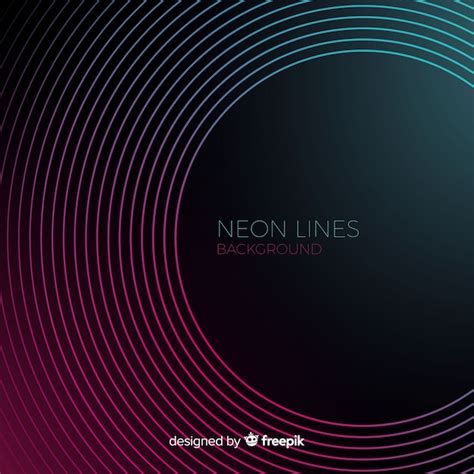 Premium Vector Abstract Neon Lines Background