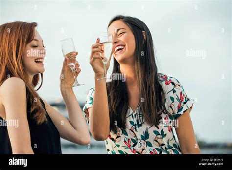 Two Women Drinking Champagne Hi Res Stock Photography And Images Alamy