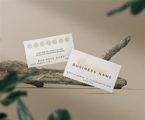 Printable Business Card Minimalist Business Card Editable Canva Temp