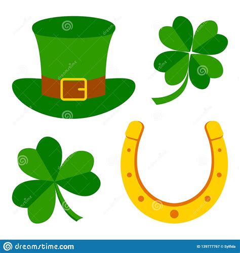 From leprechauns to the color green, find out how symbols we now associate with st. Set For Saint Patrick`s Day. Symbols Of Holiday. Vector ...