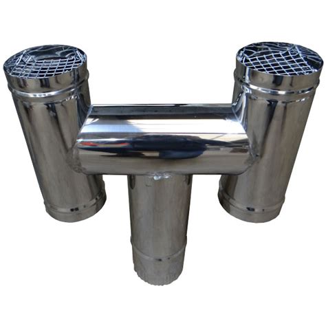 A flue is basically a column of hot air and gases, which is lighter than an equivalent column of cold air outside. H Chimney Cowl - Stainless Steel 430 - 125mm (5 inch) Diameter